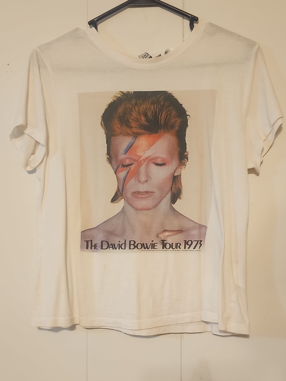 H&M White David Bowie Tour 1973 Graphic Tee
